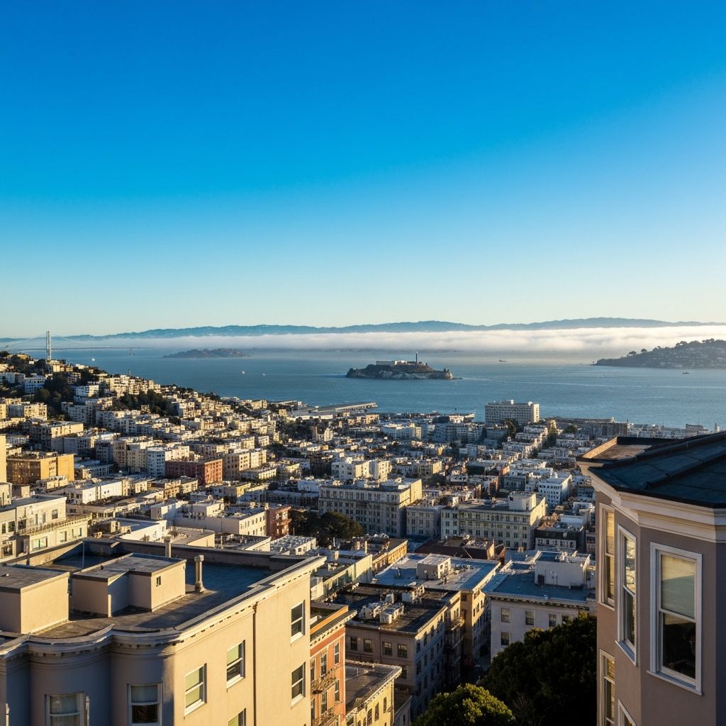 Panoramic San Francisco city view